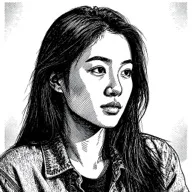 AIフィルター「劇画」を適用した写真