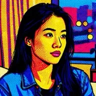 AIフィルター「ポップアート」を適用した写真