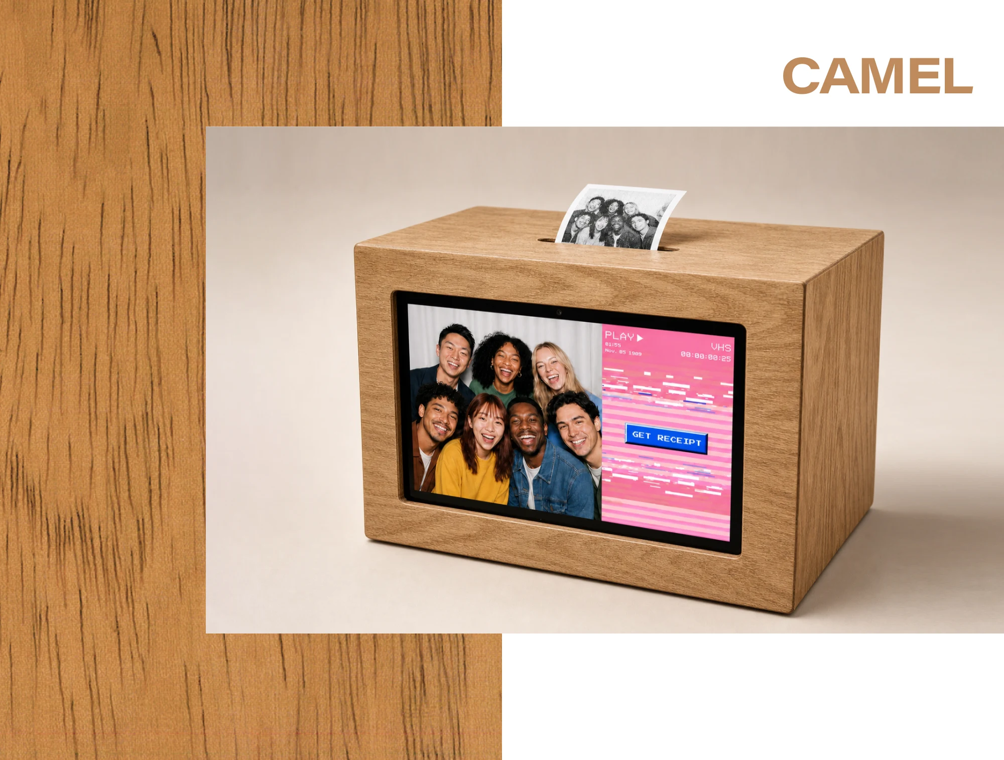 Câmera de Recibos MINI na cor Camel
