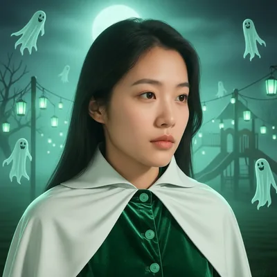 민트 유령 놀이터 AI 필터 샘플 이미지